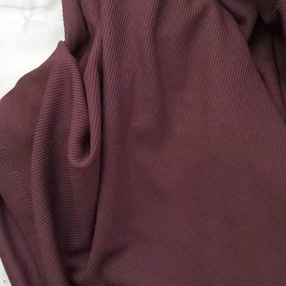 H&M Plunge Strappy Ribbed Burgundy Top- XS - Picture 7 of 7